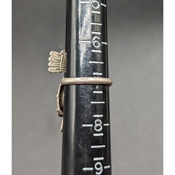 Sterling Silver Kachina Blue Turquoise Stone Vintage Ring Size 7 - Picture 9 of 9